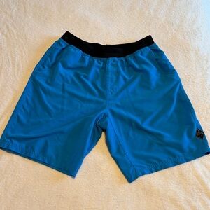 Prana Hybrid Board Shorts Men’s Medium Blue Quick Dry Swim
